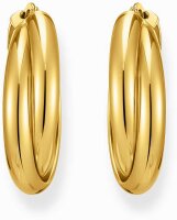 Gold-colored large hoops in an interlaced 90s-inspired design - Thomas Sabo Model: CR738-413-39