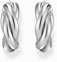 Silver-colored hoops in an interlaced look for romantic and elegant styles - Thomas Sabo Model: CR742-001-21