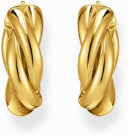 Gold-colored hoops in an interlaced look for romantic and elegant styles - Thomas Sabo Model: CR742-413-39