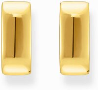Gold-colored hoops with a square shape and minimalist design - Thomas Sabo Model: CR744-413-39