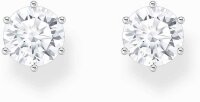 Ear studs with a large white zirconia stone in brilliant cut - Thomas Sabo Model: H2300-051-14
