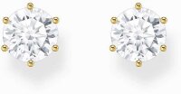 Ear studs with a large white zirconia stone in brilliant cut - Thomas Sabo Model: H2300-051-14
