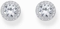 Halo ear studs with a white stone in brilliant cut - Thomas Sabo Model: H2304-051-14