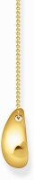 Necklace with a pendant in an organic teardrop shape featuring an open back design for a lightweight feel - Thomas Sabo Model: KE2281-413-39