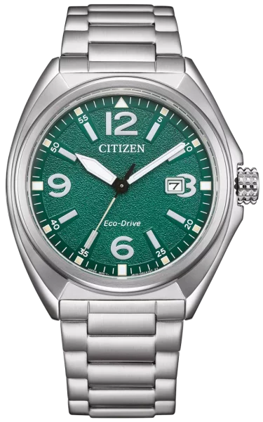 Citizen mens watch model: AW1571-76X with Eco-Drive movement and green dial