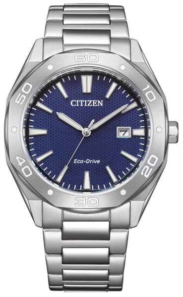 Citizen mens watch model: BM7631-52L with blue dial and stainless steel bracelet