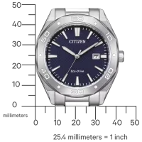 Citizen mens watch model: BM7631-52L with blue dial and stainless steel bracelet