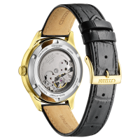 Citizen mens watch model: NY4059-09AE with white dial and leather strap