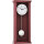 Hermle quartz pendulum wall clock model: 71002-360141 with reddish-brown case, white dial with Arabic numerals and markers, and silver pendulum