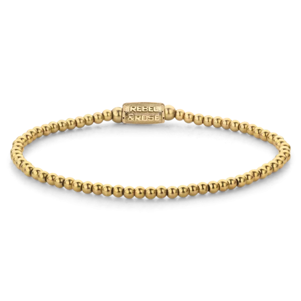 Gold-plated Gemstone Bracelet with Stainless Steel Clasp - Rebel&Rose Model: RR-30001-G-S