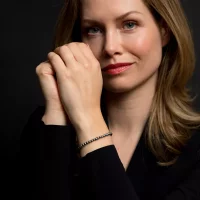 Silver-Colored Bracelet Made of 4mm Hematite Natural...