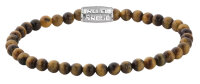 Bracelet made of 4mm Tigers Eye with Stainless Steel Clasp - Rebel&Rose Model: RR-40125-S-S