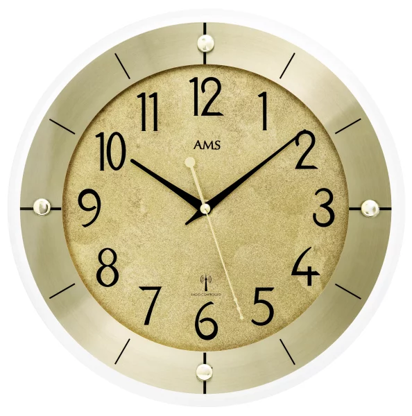 AMS Radio Wall Clock 5591 - Plastic/Aluminium