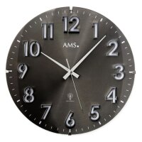 AMS Radio-Controlled Wall Clock 5974A - Wooden Case