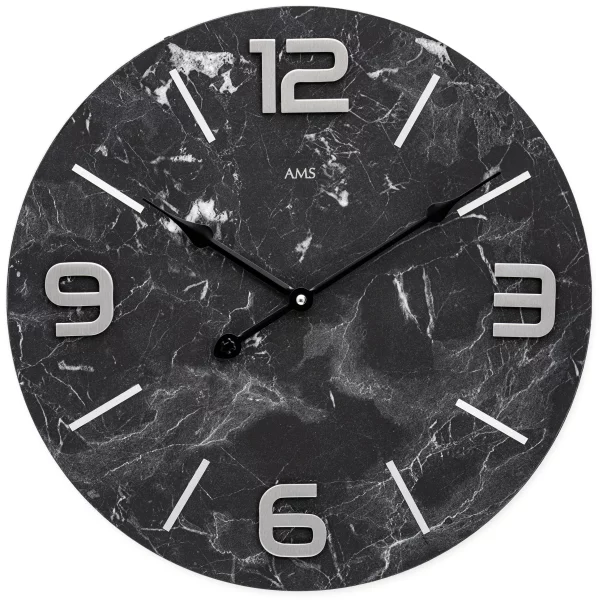 AMS Quartz Wall Clock 9707 - Wooden Case