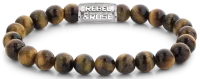 Bracelet made of 8mm Tigers Eye stones with stainless...