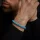 Bracelet made of 8mm Turquenite stones with stainless steel clasp - Rebel&Rose Model: RR-80043-S-M