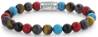 Bracelet made of 8mm colorful natural stones with...