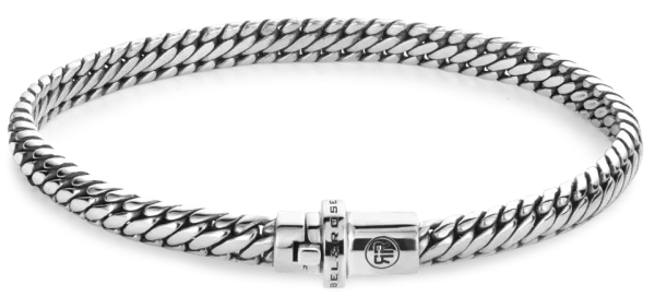 Bracelet made of 7mm thick silver - Rebel&Rose Model: RR-BR028-S-L
