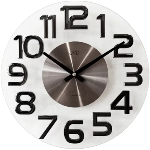 Modern glass wall clock – JVD model: HT098.2