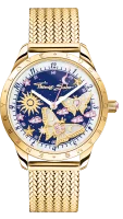 Damenuhr Zifferblatt blau, Schmetterlingsmotiv und arabischen Ziffern - Thomas Sabo Modell: WA0430-291-207