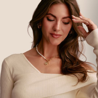 Thomas Sabo Charm-Anhänger, Baum in einem Ring mit weißen Edelsteinen, aus Silber, vergoldet