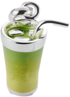 Thomas Sabo Charm-Anhänger, Matcha Latte, aus Silber...