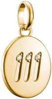 Charm-Anhänger, Engelszahlen 111, mit weißen...