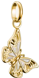 Thomas Sabo Charm-Anhänger, Schmetterling, aus Silber, vergoldet