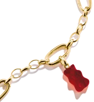 Thomas Sabo Charm-Goldbären-Anhänger in Rot Connect vergoldet