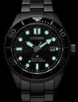 Citizen Herrenuhr Modell: BN0261-51E mit schwarzem Zifferblatt und Edelstahlarmband