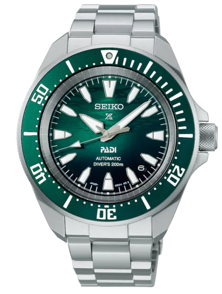 Herrenuhr - Edelstahl - Taucheruhr, Grünes Zifferblatt - Seiko Modell: SRPL53K1