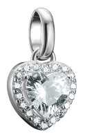 Thomas Sabo Charm-Anhänger Herz mit Steinen Connect Silber