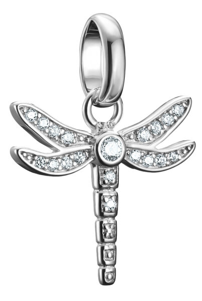 Thomas Sabo Charm-Anhänger Libelle mit Steinen Connect Silber