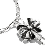 Thomas Sabo Charm-Anhänger Schleife schwarz Connect...