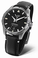 Mens Watch Black with Leather Strap – Vostok Europe...