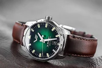 Mens Watch Green with Leather Strap – Vostok Europe...