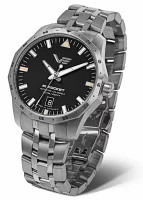 Mens Watch Silver-Colored with Stainless Steel Bracelet...