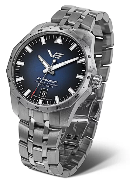 Mens Watch Silver-Colored with Stainless Steel Bracelet – Vostok Europe Model: NH35-125A748B
