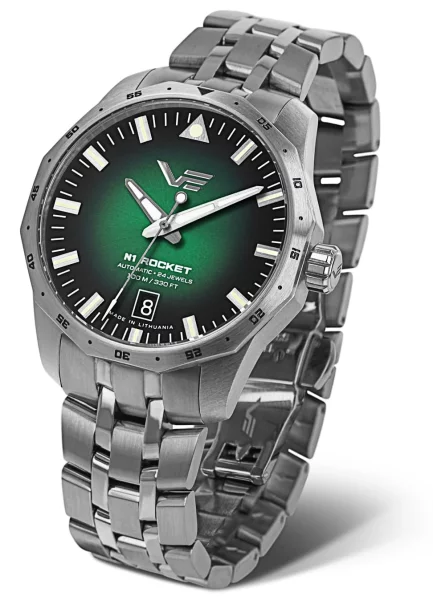 Mens Watch Silver-Colored with Stainless Steel Bracelet – Vostok Europe Model: NH35-125A749B