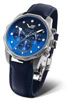 Womens watch blue with leather strap – Vostok...
