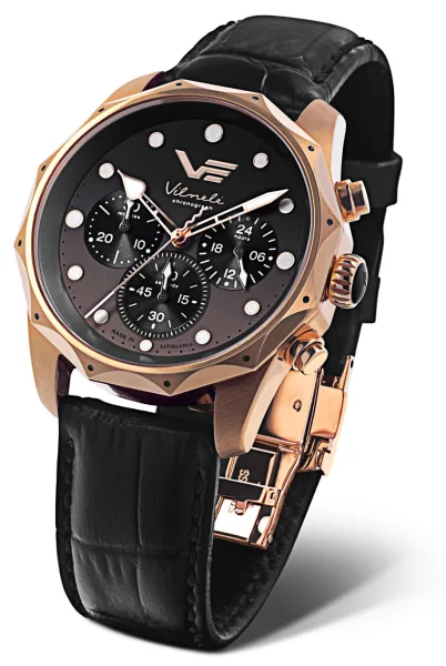 Ladies Watch Black with Leather Strap – Vostok Europe Model: JS20-125B751