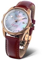 Ladies Watch Rose Gold Tone with Leather Strap –...
