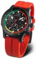 Mens watch black with red silicone strap – Vostok...