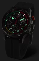 Mens watch black with red silicone strap – Vostok...