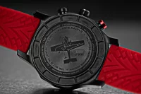 Mens watch black with red silicone strap – Vostok Europe Model: VK68-592C775
