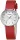 Ladies watch red with vegan grape leather strap – Mondaine model: MLE.33110.LCV