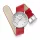 Ladies watch red with vegan grape leather strap – Mondaine model: MLE.33110.LCV