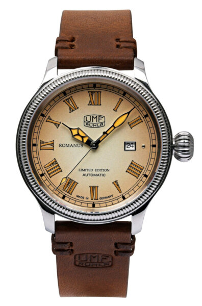 Mens Watch Brown with Leather Strap – UMF Ruhla Model: 1558-5