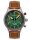 Mens Watch Green with Leather Strap – Bauhaus Model: 25764